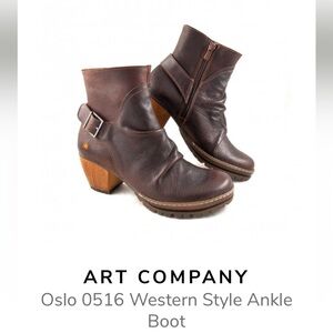 The ART Company - Women’s, Size 38 (7.5), Brown Leather Ankle Boots, Western,
